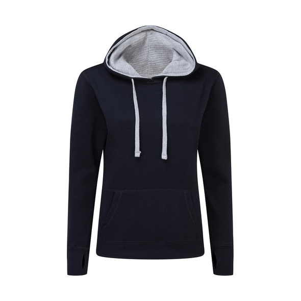 Ladies jacket with contrasting hood Printing Lowest Prices